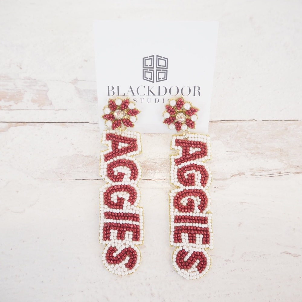 Beaded Texas Aggies Collegiate, Game Day earrings